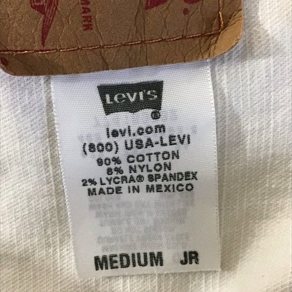 LEVI STRAUSS DENIM IVORY JACKET SIZE MEDIUM JR - Picture 6 of 7